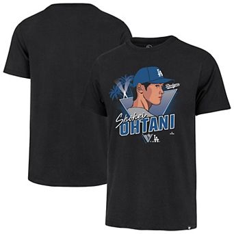 Men's Profile Shohei Ohtani Black Los Angeles Dodgers Player Big & Tall Caricature Franklin T-Shirt