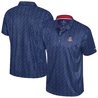 Men's Colosseum Navy Arizona Wildcats Football Print Polo