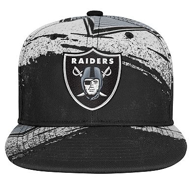Youth Outerstuff Black Las Vegas Raiders Make Noise Adjustable Hat