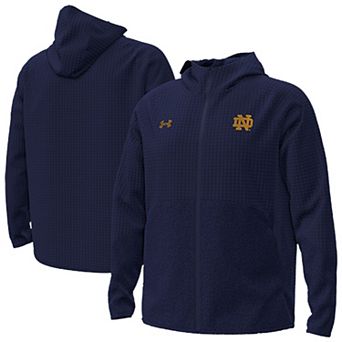 Men's Under Armour Navy Notre Dame Fighting Irish Unstoppable Raglan Full-Zip Jacket