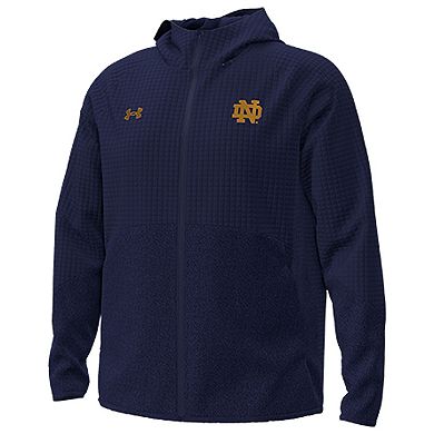 Men's Under Armour Navy Notre Dame Fighting Irish Unstoppable Raglan Full-Zip Jacket