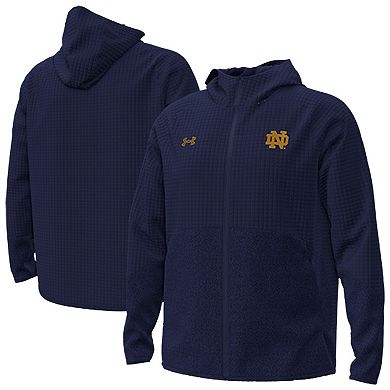 Men's Under Armour Navy Notre Dame Fighting Irish Unstoppable Raglan Full-Zip Jacket