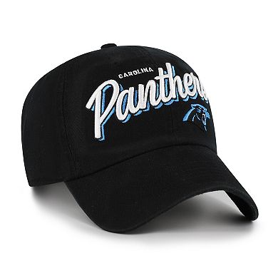 Women's '47 Black Carolina Panthers Ariana Clean Up Adjustable Hat