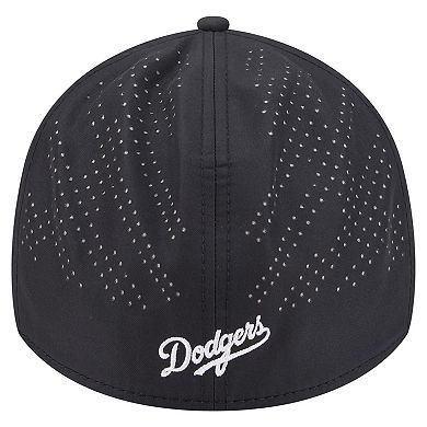 Men's New Era Black Los Angeles Dodgers Night 39THIRTY Flex Hat