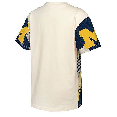 Youth Outerstuff Cream Michigan Wolverines Make Noise T-Shirt