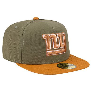 Men's New Era Olive/Brown New York Giants Color Pack A-Frame 59FIFTY Fitted Hat