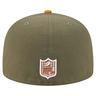 Men's New Era Olive/Brown New York Giants Color Pack A-Frame 59FIFTY Fitted Hat