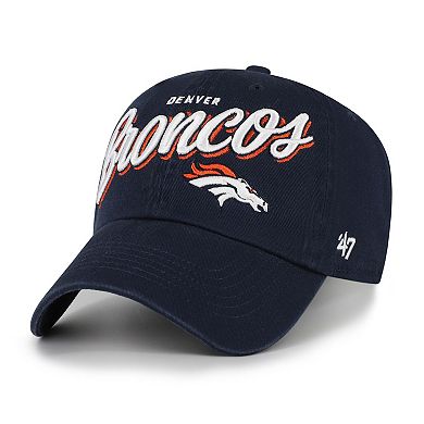 Women's '47 Navy Denver Broncos Ariana Clean Up Adjustable Hat