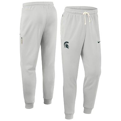 Men's Nike Gray Michigan State Spartans 2025 Sideline Standard Issue Dri-FIT Taper Pants