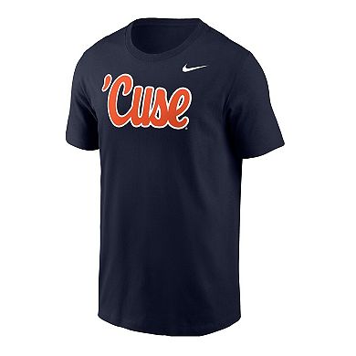 Men's Nike Navy Syracuse Orange Script T-Shirt