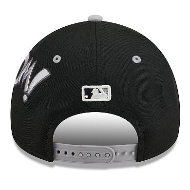 Youth New Era Black/Gray Chicago White Sox 2025 MLB Diamond Hero Edition A-Frame 9FORTY Adjustable Hat