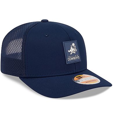 Men's New Era Navy Dallas Cowboys 2025 Sideline Throwback 9SEVENTY Trucker Adjustable Hat