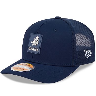 Men's New Era Navy Dallas Cowboys 2025 Sideline Throwback 9SEVENTY Trucker Adjustable Hat