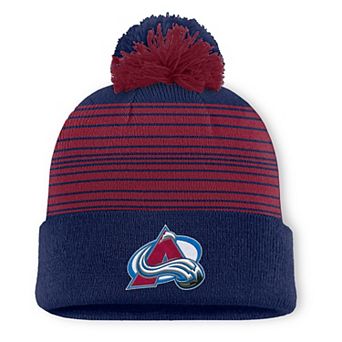 Men's Fanatics Navy Colorado Avalanche Fundamental Spirit Cuffed Pom Knit Hat