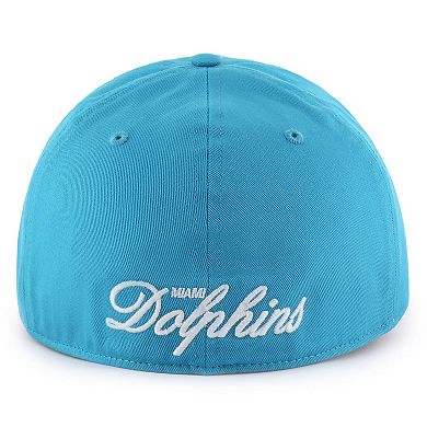 Men's '47 Aqua Miami Dolphins Foundational Franchise Fitted Hat