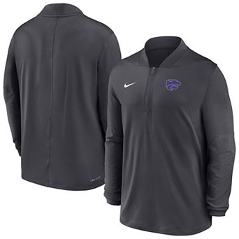 Men's Nike Anthracite Kansas State Wildcats Dri-FIT Half-Zip Pullover