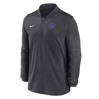 Men's Nike Anthracite Kansas State Wildcats Dri-FIT Half-Zip Pullover