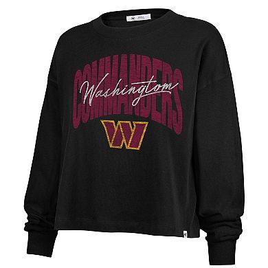 Women's '47 Black Washington Commanders Plus Size Muse Sydney Long Sleeve T-Shirt