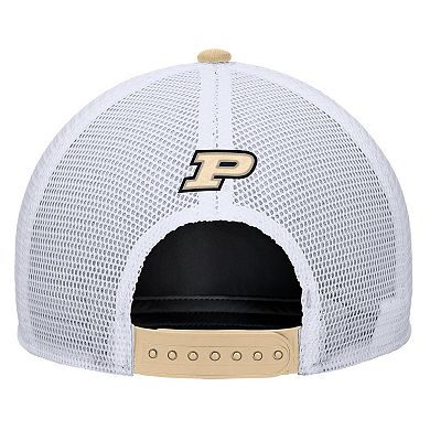Men's Nike Gold Purdue Boilermakers 2025 On-Field Rise Trucker Performance Adjustable Hat