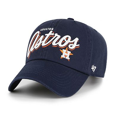 Women's '47 Navy Houston Astros Ariana Clean Up Adjustable Hat