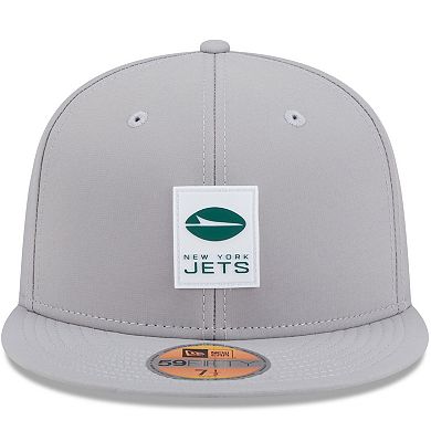 Men's New Era Gray New York Jets 2025 Sideline 59FIFTY Fitted Hat