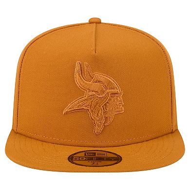 Men's New Era Brown Minnesota Vikings Color Pack A-Frame 59FIFTY Fitted Hat