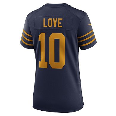 Women's Nike Jordan Love Navy Green Bay Packers The 1923 Classic Game Jersey