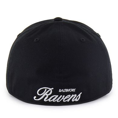 Men's '47 Black Baltimore Ravens Foundational Franchise Fitted Hat