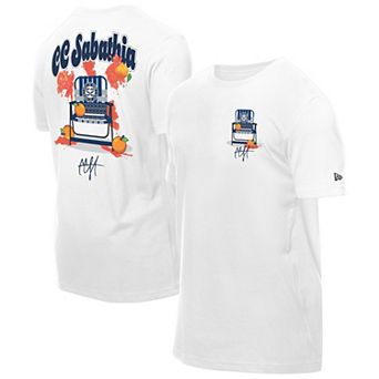 Men's New Era CC Sabathia White New York Yankees 2025 National Baseball Hall of Fame Grapefruit Chair T-Shirt
