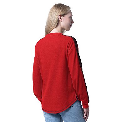 Women's G-III 4Her by Carl Banks Heather Red Chicago Bulls Advantage Thermal Long Sleeve T-Shirt