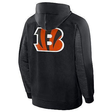 Men's Fanatics Black Cincinnati Bengals Checkdown Pass Full-Zip Hoodie