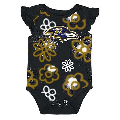 Girls Newborn & Infant Outerstuff Purple/Black Baltimore Ravens The Sunshine Two-Piece Bodysuit Set