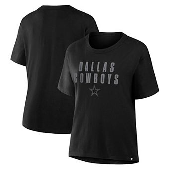 Women's Fanatics Black Dallas Cowboys Blackout Kneel Down Legacy T-Shirt