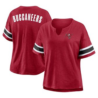 Women's Fanatics Red Tampa Bay Buccaneers Plus Size Redzone Notch Neck T-Shirt
