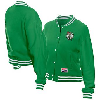 Women's New Era Kelly Green Boston Celtics Throwback Full-Snap Jacket