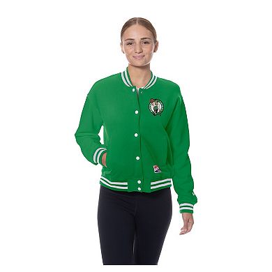 Women's New Era Kelly Green Boston Celtics Throwback Full-Snap Jacket