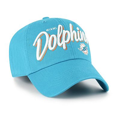 Women's '47 Aqua Miami Dolphins Ariana Clean Up Adjustable Hat