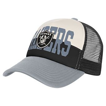Youth White/Silver Las Vegas Raiders Modern Fan Trucker Adjustable Hat