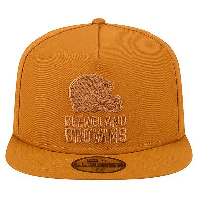Men's New Era Brown Cleveland Browns Color Pack A-Frame 59FIFTY Fitted Hat