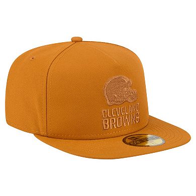 Men's New Era Brown Cleveland Browns Color Pack A-Frame 59FIFTY Fitted Hat