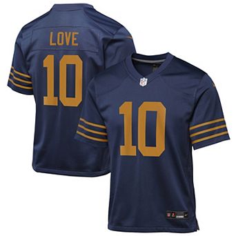 Youth Nike Jordan Love Navy Green Bay Packers The 1923 Classic Game Jersey