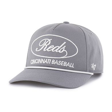 Men's '47 Gray Cincinnati Reds Foundational Hitch Adjustable Hat