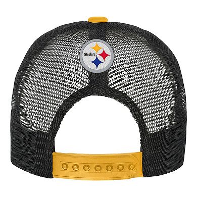 White/Gold Pittsburgh Steelers Modern Fan Trucker Adjustable Hat