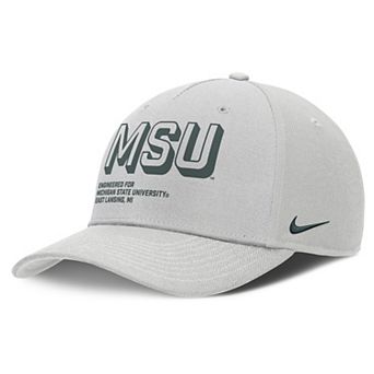 Men's Nike Gray Michigan State Spartans 2025 Sideline Dust Pinched Rise Adjustable Hat