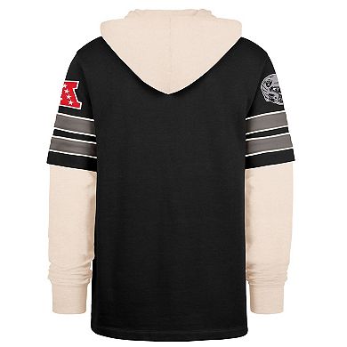 Men's '47 Black Las Vegas Raiders Split Zone Cornerback Duo Hoodie