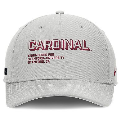 Men's Nike Gray Stanford Cardinal 2025 Sideline Dust Pinched Rise Adjustable Hat