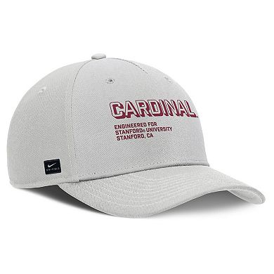 Men's Nike Gray Stanford Cardinal 2025 Sideline Dust Pinched Rise Adjustable Hat