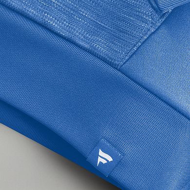 Men's Fanatics Blue Detroit Lions Checkdown Pass Full-Zip Hoodie