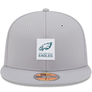 Men's New Era Gray Philadelphia Eagles 2025 Sideline 59FIFTY Fitted Hat