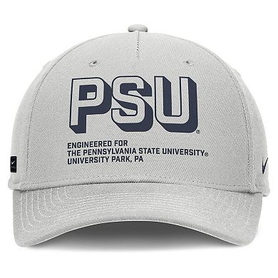 Men's Nike Gray Penn State Nittany Lions 2025 Sideline Dust Pinched Rise Adjustable Hat